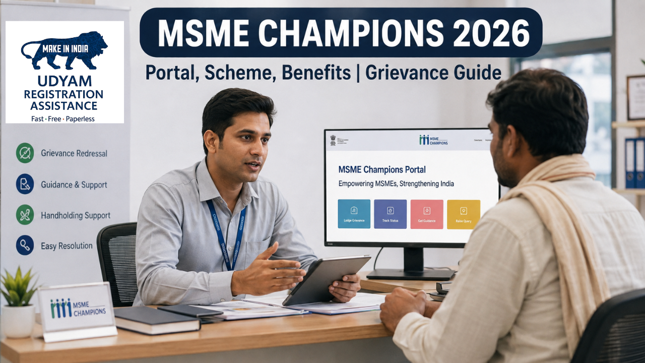 MSME Champions 2026| Portal, Scheme, Benefits | Grievance Guide